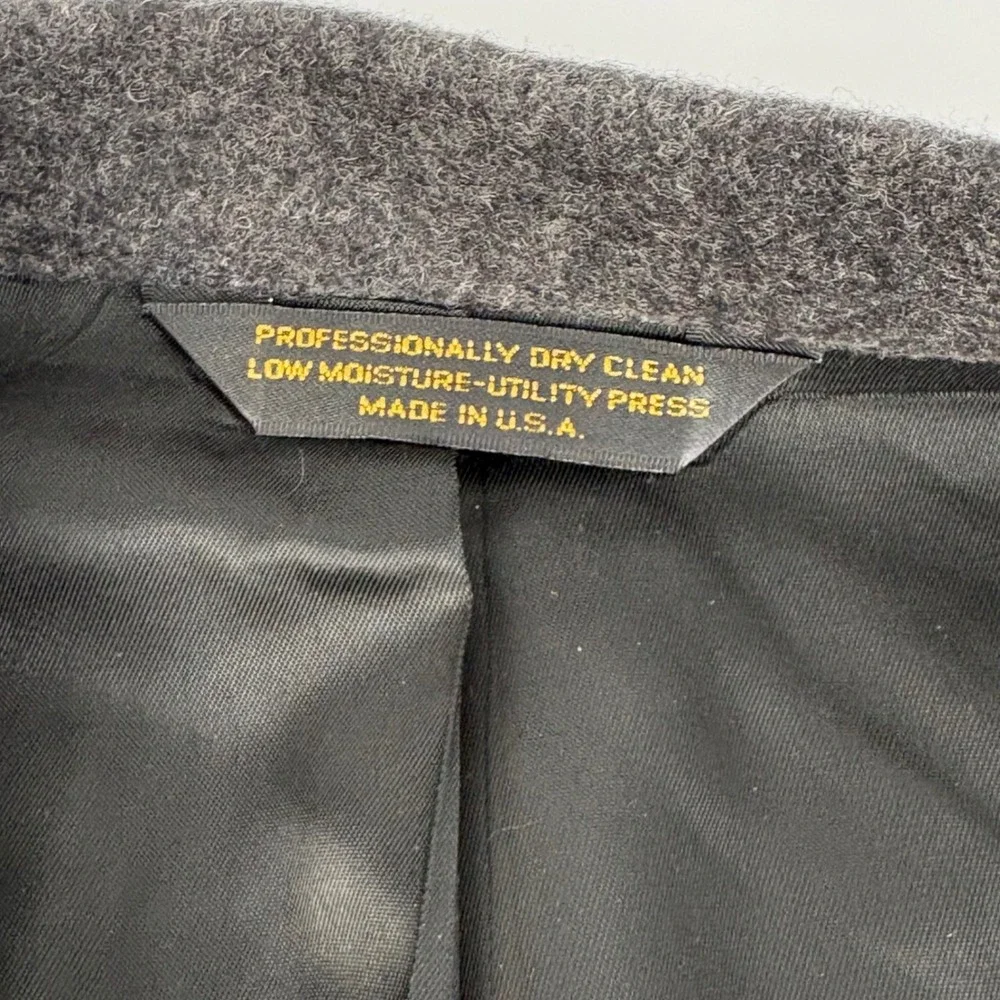 Botany 500 Blazer Mens Large Charcoal Gray 100% Camel Hair 2 Button Vintage USA